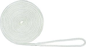 Linha de ancoragem dupla de nylon trançado BoatTector Extreme Max 3006.2951 - 1/2 x 20', branco.