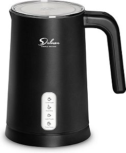 Batedor de Leite Deluxe Simples, Vaporizador de Leite Elétrico 4 em 1 250ml/8.4oz Automático Para Fazer Espuma de Leite Quente e Frio e Aquecedor de Leite Para Latte,