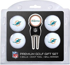 Bolas de Golfe Tamanho Oficial da NFL (4 unidades) & Ferramenta de Reparo com Marcador Magnético de Dupla Face Removível da Equipe de Golfe