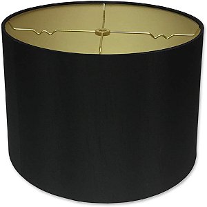 Designs Reais, Inc. Cúpula de Lâmpada Rasa com Estrutura Rígida, HB-610-10BLK/GL, Preta, 9 x 10 x 7