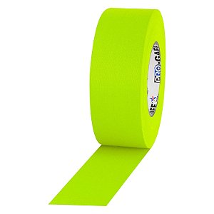 Fita de tecido fosco premium ProTapes Pro Gaff de 2 de largura com adesivo de borracha, 50 jardas de comprimento x, amarelo fluorescente (pacote com 1)