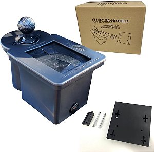 Club Clean - Limpador/Lavador Original de Bola e Taco de Golfe com Suporte de Montagem para Carros de Golfe Design de Câmara Única - Suporte de Garrafa de Areia - Suportes de Montagem para EZGO RX