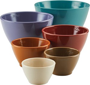 Conjunto de xícaras de medição empilháveis e aninháveis Rachael Ray Tools and Gadgets, 6 peças - Cores Sortidas