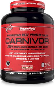 MuscleMeds, Carnivor Beef Protein Isolate em Pó com 56 Porções, Chocolate, 72 Onças, 4.19 Libras (Pacote de 1)