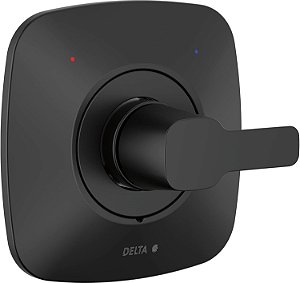 Kit de Acabamento para Válvula de Chuveiro Preto Fosco Moderno da Delta Faucet para Torneiras de Chuveiro Pretas, Substituição de Alça de Chuveiro Delta, Alça de Torneira de Chuveiro, Pre