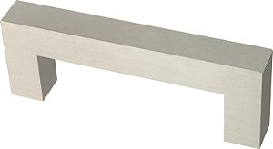 Puxador de gaveta quadrado simples e moderno da Franklin Brass, em aço inoxidável, 76 mm, pacote com 30 unidades, P46644K-SS-B2