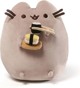 GUND Pusheen lanche Sushi de pelúcia, animal de pelúcia para 8 anos ou mais, 9,5 , cinza