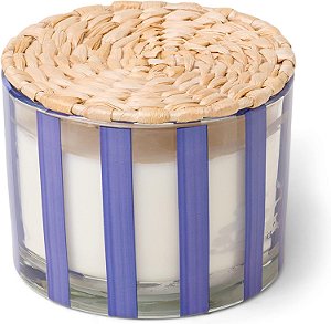 Coleção Al Fresco de Velas Paddywax: Vela Naturalmente Perfumada em Copo de Vidro Reutilizável, 12 Onças, Alecrim + Sal Marinho