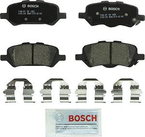 Conjunto de pastilhas de freio de disco cerâmico premium BOSCH BC1402 QuietCast - Compatível com Toyota Venza selecionado; TRASEIRO