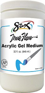 Sax - 442142 True Flow Acrílico Gel Médio - 1 Quarto Seca para um Brilho Transparente, 32 Fl Oz (Pacote de 1)