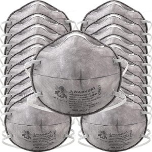 Respirador de Partículas 3M 8247, Pacote com 20 Unidades, R95, Alívio de Vapores Orgânicos Nível Incomodo, Tira Trançada para Conforto, Material de Filtro de Carbono, U