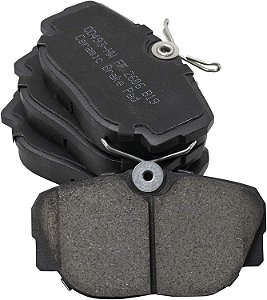 Conjunto de Pastilhas de Freio Dianteiras de Cerâmica TRQ para MB 190D / 190E / BMW 318i / 318iS / 325e / 325i / 325is / 325ix / Saab 9000