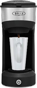 Cafeteira Individual BELLA Dual Brew, Compatível com Cápsulas K-cup e Suporte para Café Moído - Desligamento Automático e Bandeja Ajustável, 14oz, Preto