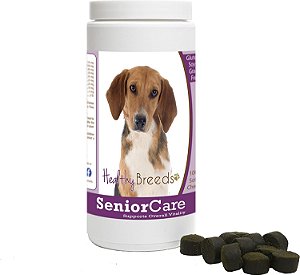 Biscoitos Mastigáveis para Cuidados de Cães Idosos da Raça Harrier da Healthy Breeds - 100 Unidades