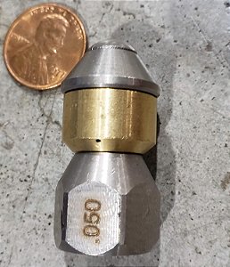 Bico de turbina rotativo para esgoto MLRSN Annovi Reverberi AR MLRSN1405 de 3 furos, tamanho 5, de metal