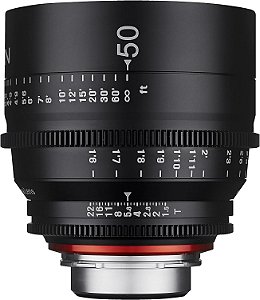 Lente CINEMA Profissional Rokinon Xeen XN50-MFT 50mm T1.5 para Montagem Micro Four Thirds