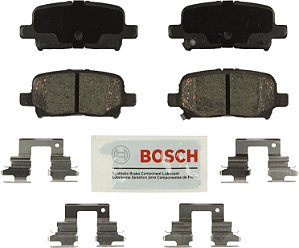 Conjunto de pastilhas de freio de disco de cerâmica azul BOSCH BE865H com hardware - Compatível com Acura MDX selecionado; Honda Odyssey, Pilot; TRASEIRO