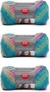 Fio Red Heart Boutique Inesquecível Candy - Pacote com 3 unidades de 100g/3.5oz - Acrílico - 4 Médio (Médio) - 270 jardas - Tricô, Crochê e Artesan