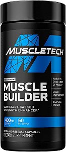 Suplementos para Construção Muscular MuscleTech para Homens e Mulheres - Impulsionador de Óxido Nítrico e Ganho Muscular com 400mg de ATP Pico para Força Aprimorada, 60 Cápsulas