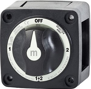 Interruptor Seletor de Bateria da Série m da Blue Sea Systems 6007200, Preto