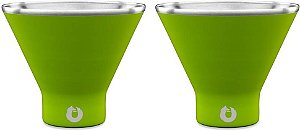 Copo de Martini de Aço Inoxidável Premium isolado a vácuo SNOWFOX - Conjunto de 2 - Martinis Mantêm-se Gelados - Copos de Coquetel sem Haste - Elegante Entretenimento Doméstico - Conjunto de Ut
