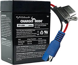 Bateria Recarregável de Reposição Schumacher TB1 4.5Ah 6V para Brinquedos Ride-On Kid Trax, Grande