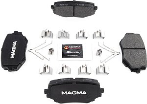 Pastilhas de Freio Semimetálicas Premium MAGMA Fire Born Braking PMD680M, Dianteiras