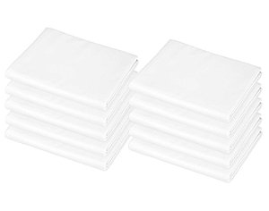Jogo de 10 Lençóis de Algodão-Poliéster, Padrão para Creche/Pré-Escola, American Baby Company, Branco, 23 x 51, para Meninos e Meninas, 10 Peças