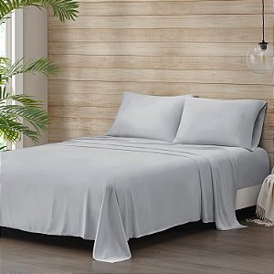 Conjunto de Lençóis Beautyrest Full Tencel Poly Blend, Conjunto de Lençóis para Cama de Casal, Que Não Desbota, Absorve Umidade, Conjunto de Lençóis Tamanho Casal, Macio e Suave