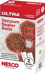 NESCO Rolo de Sela à Vácuo Resistente - 11 x 20' 2 Rolos 11 x 20, Transparente