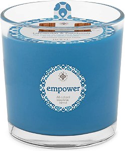 Velas de Spa Root Candles Seeking Balance Wood Wick Aromaterapia, 12 onças, Empower: Lavandin & Patchouli