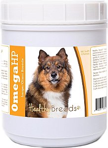 Suplemento de Ácidos Graxos Ômega HP para Apoio à Pele e Pelagem de Eurasier de Raças Saudáveis - 90 Unidades de Comprimidos Mastigáveis