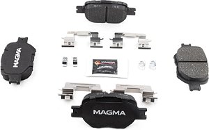 Pastilhas de freio semi-metálicas premium MAGMA Fire Born Braking PMD817M, dianteiras