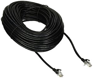 Cabo de remendo StarTech.com Cat5e de 100 pés preto RJ45 UTP com cava - Cabo de remendo de 100 pés - Cabo de remendo Ethernet - Cabo Cat 5e RJ45 macho para macho (45PATCH