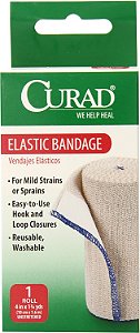 Atadura Elástica Curad, 4 Polegadas x 1,75 Jardas (Pacote com 6)