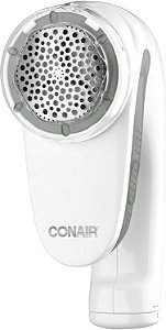 Removedor de Fiapos e Barbeador de Tecido Conair, Barbeador de Tecido Portátil Recarregável, Branco