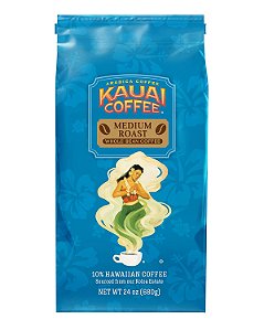 Café em grãos de torra média da Fazenda Kauai Coffee Koloa - Embalagem de 24 oz.
