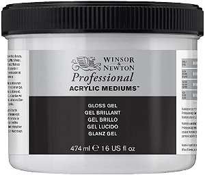 Winsor & Newton Médium Acrílico Profissional, Gel Brilhante, 474ml (16 oz)