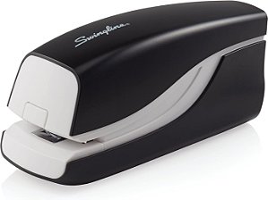 Grampeador elétrico Swingline, capacidade de 20 folhas, portátil, compacto, à pilha, preto (42132)