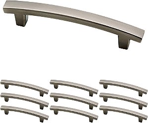 Puxador de Gaveta Franklin Brass Pierce, Prateado, 4 polegadas, 10 pacote, P29615K-904-B