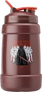 Garrafa d'água BlenderBottle Star Wars Mandalorian de meio galão, Koda garrafa grande de água, 74oz, Eu domino este espaço, Darth Vader e Storm Troopers, 2.2 Litros.