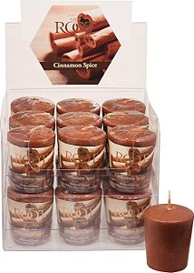 Velas votivas aromatizadas de outono da Root Candles, feitas à mão com mistura premium de cera de abelha, 20 horas de queima, 18 unidades, aroma de canela e especiarias.