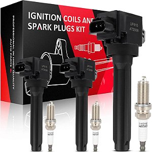 Bobinas de ignição SCITOO 3 com 3 velas de ignição de irídio para Mitsubishi Mirage G4 2015-2018 1.2L l3 UF815 4505 PKH16TT