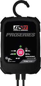 Carregador de bateria totalmente automático Schumacher DSR117 DSR ProSeries - 10A 12V - para uso em oficinas automotivas e revendedores.