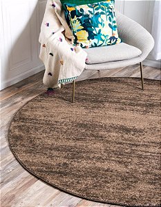 Tapete da coleção Unique Loom Del Mar - Lucille (redondo de 3' 3, marrom/ivo)