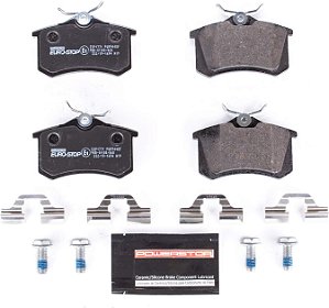Power Stop ESP1771 Euro-Stop ECE-R90 Pastilhas de Freio Traseiras de Cerâmica