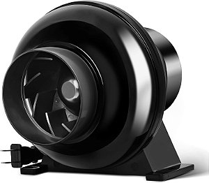 iPower 4 Polegadas 195 CFM Ventilador de Exaustão Inline para Duto de Ar, Ventilador Impulsionador de Ventilação para Grow Tent, Sótão, HVAC, Porões ou Cozinhas, Baixo Ruído, Pre