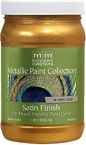 Modern Masters 1 qt ME659 Olympic Gold Metallic Paint Collection - Tinta Metálica Decorativa à Base de Água Coleção Ouro Olímpico