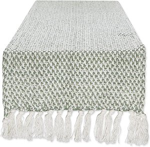 Coleção Básica de Tecelagem DII 100% Algodão Corredor de Mesa Tricotado, 15x108, Alcachofra