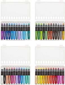 Conjunto de lápis de cera artística KINGART 580-48 GEL STICK, 48 cores únicas, solúveis em água, cremosos e inodoros, para uso em papel, madeira, tela e mais.